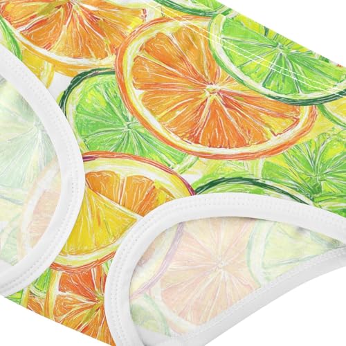 Wusikd Citrus Fruit Slices Girls' Underwear Cotton Girls Briefs Soft Toddler Underwear 2T4
