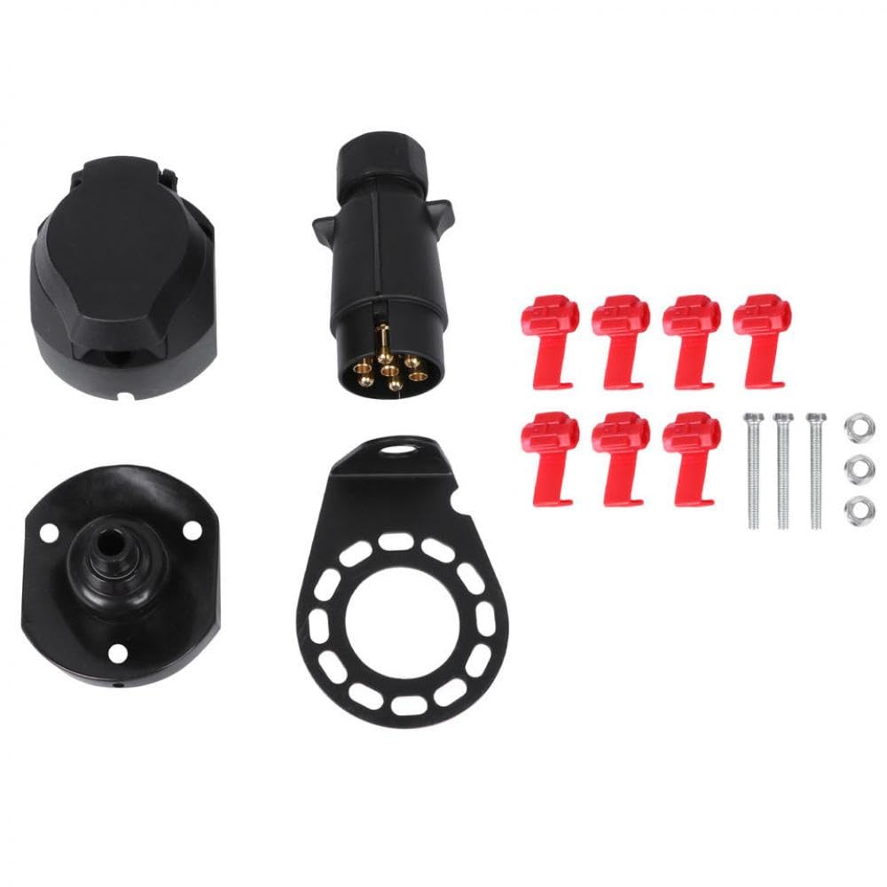 Kit de Conector de Remolque de 12v 7 Pin Capacidades de Alambre de Cable de Soporte Compatible con los Kits de Junta de Remolque para automóviles y Botes