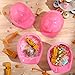 Sumind 48 Packs Construction Party Hats Kids Plastic Worker Helmet Bulk Toy for 3-8 Years Children Dress up Party Supplies(Pink)