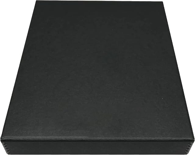 Golden State Art, Archival Folio Storage Box 11x14, Clamshell Design with Metal Edge, Protect And Store Photos Documents Cards Prints Arts And Crafts DIY, Black