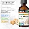 BIO KRAUTER Lions Mane for Focus Support & Brain Health - Vegan Lion's Mane Mushroom Supplement, Natural Clarity & Immune Support - 2 Fl.Oz., 28-Day Supply, Alcohol & Sugar Free
