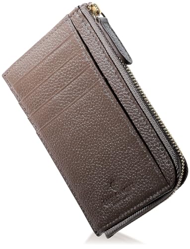 [BLUE SINCERE] フラグメントケース 本革 小銭入れ付き 薄型 スキミング防止 財布 L字 カード8枚 ギフトボックス付き / FC1 (エトープ) - BLUE SINCERE - 商品画像