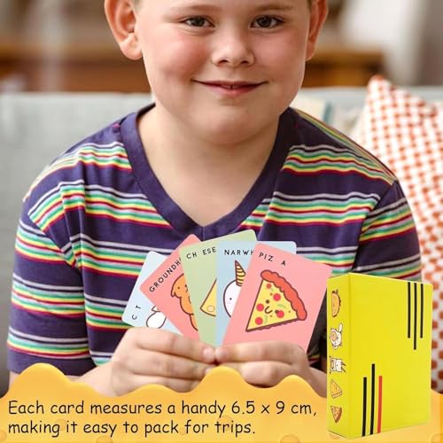 Image of Awestuffs Family Board Games for Adults and Kids - Ages 14 and up, 2 to 8 Players (Goat Cheese Pizza Card Game)