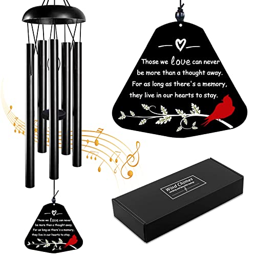Image of Memorial Wind Chimes,Sympathy Gift for Loss of Mother Father,30inch Sympathy Windchimes for Loss of Loved One,Cardinal Wind Chimes Outdoors Decor