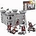 Ritterburg Spielzeug , Klemmbausteine Schloss Spiel Burg Spielzeug Set , mit Ritterfiguren, Soldaten, Drache, Katapult und Zubehör , für Kinder Ab 3 Jahren , KANGKANG (C)