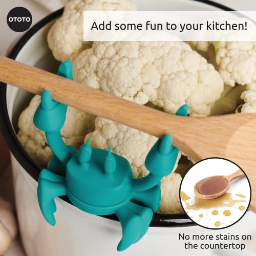 OTOTO Aqua the Crab Silicone Utensil Rest - Silicone Spoon Rest for Stove Top - BPA-Free, Heat-Resistant Kitchen and Grill Utensil Holder -... - Image 5
