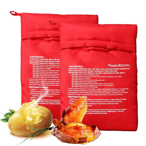 RDNKVB 2pcs Bolsa de Cocina Patatas,Bolsa Patatas Microondas Patatas Microondas Bolsa de Patata de Microondas Bolsa de Papas para Microondas Bolsa de Cocina Patatas