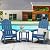 MXIMU Folding Adirondack Chair for Outdoor: Easy to Assemble and Comfortable Adirondack Chairs Set of 2 - All Weather Composite Plastic Chair for Outside Fire Pit Patio Lawn Garden Backyard Use(Navy)