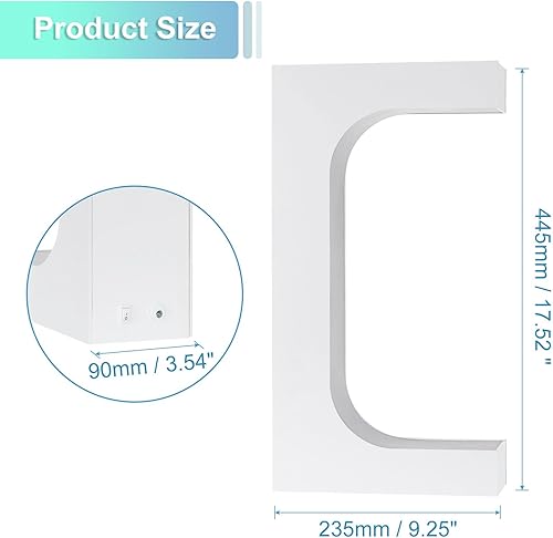Miniatura 8 de MECCANIXITY Estantes de exhibición de zapatos flotantes 9.252x3.543x17.520 in Estantes magnéticos de rotación de 360  con 16 colores control remoto