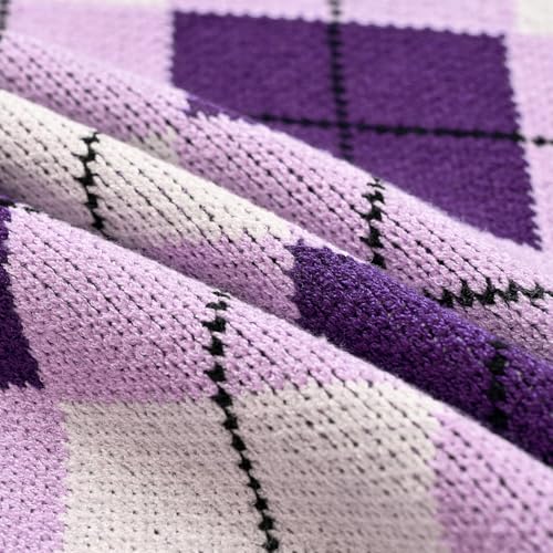 Image of Women's Sweater Vest,Y2K Sleeveless Pattern Preppy Style Knitted Crop Tank Top for Girl
