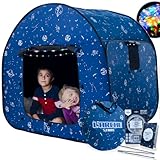 L’ARCHE Sensory Tent for Kids with LED Lights & Remote Blackout Pop-Up Calm Down for Autism, ADHD & SPD Indoor Sensory Room Play Tent Foldable & Portable (Space Theme, Big 47.2 inches)