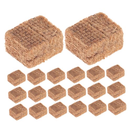 CORHAD Fire Starter Bricks for Grill 20pcs Camping Blocks Charcoal Lighting Cube BBQ Fireguard Starter Safe