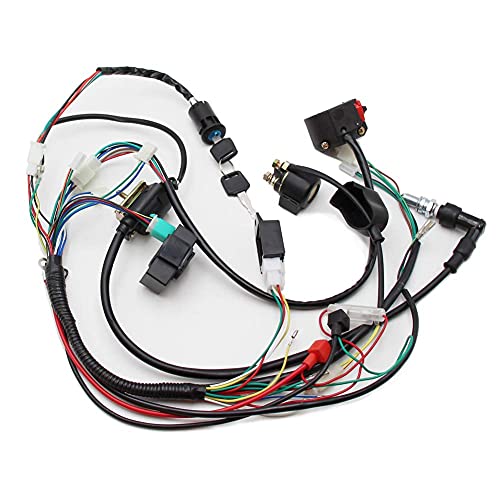 Image of PRO BAT 50cc ATV Full Wiring Harness Coil CDI NGK Spark Plug Assembly Kits