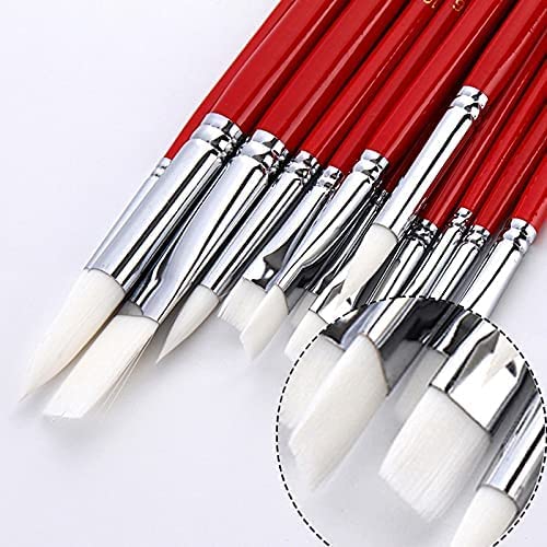 OLOTU Astuccio Set di 38 pennelli per Pittura con Custodia per Borsa in Tela Manico in Legno Forniture artistiche per Capelli Sintetici Lunghi per Acquerello Acrilico ad Olio Portatile