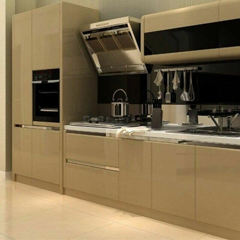 Image of HOME13 Glitter Gloss Wallpaper Self Adheisve Vinyl Removable Waterproof Wallpaper for Cabinet Kitchen Countertop(24 inch x 50 Inches, Gold)
