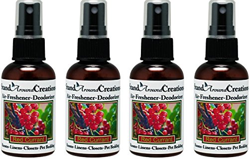 Set of 4 - Concentrated Spray For Room/Linen/Room Deodorizer/Air Freshener - 2 fl oz - Scent - Red Currant: