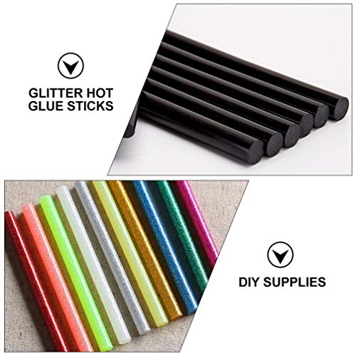 Cabilock 100 unidades de bastões de cola quente com glitter, adesivos Hot Melt para trabalhos manuai