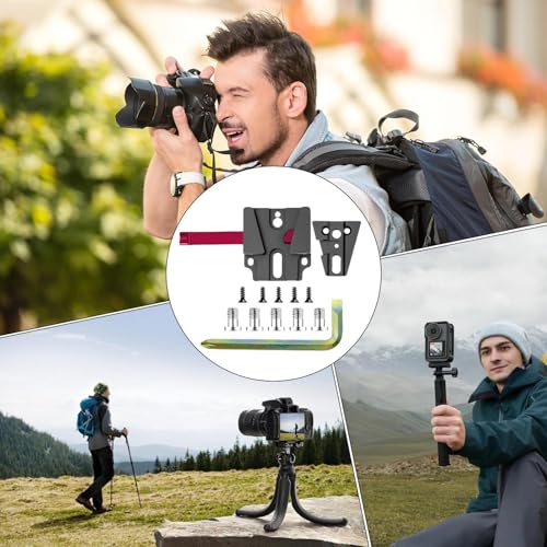 YNPQTDS Placa De Montaje V para Cámaras - Adaptador Vídeo con Liberación Rápida - Plato de Batería V - para Fotografía, Transmisión En Directo, Vlogging, Grabación, Eventos Y Viajes Al Aire - imagen 4