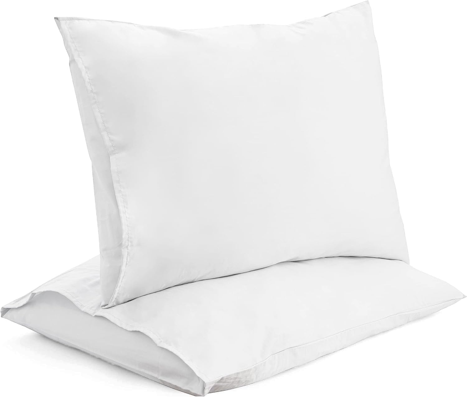 RICHAIR - Pack of 2 Pillow Protectors Covers Cases - Anti Dust Mite Bed Bug Feather Mildew Proof - Soft & Breathable Pillow Covers with Envelope Closure - White Polyester Pillow Protector - 50x70cm โ image 1