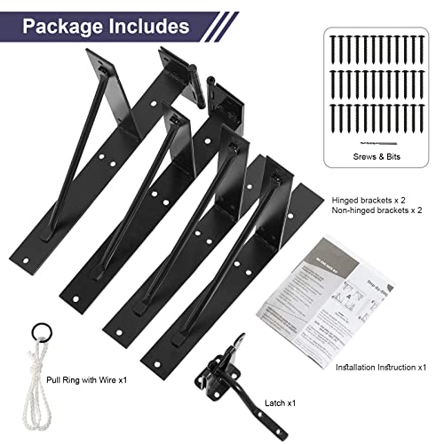 Image of Anti Sag Gate Kit Heavy Duty No Sag Kit for Wooden Gate Fence with a Gate Latch