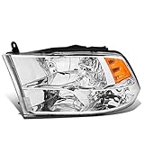 Auto Dynasty CH2502281 OE Style Driver/Left Side Chrome Housing Headlight Lamp Compatible with Ram Truck 1500 2500 09-18