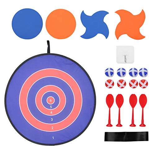 Preisvergleich Produktbild Faltbares Dartscheiben-Spielzeug, tragbares zweiseitiges Dartscheiben-Spielzeug-Kit, für Rasenspielzeug-Geschenk-Hinterhof-Kin...