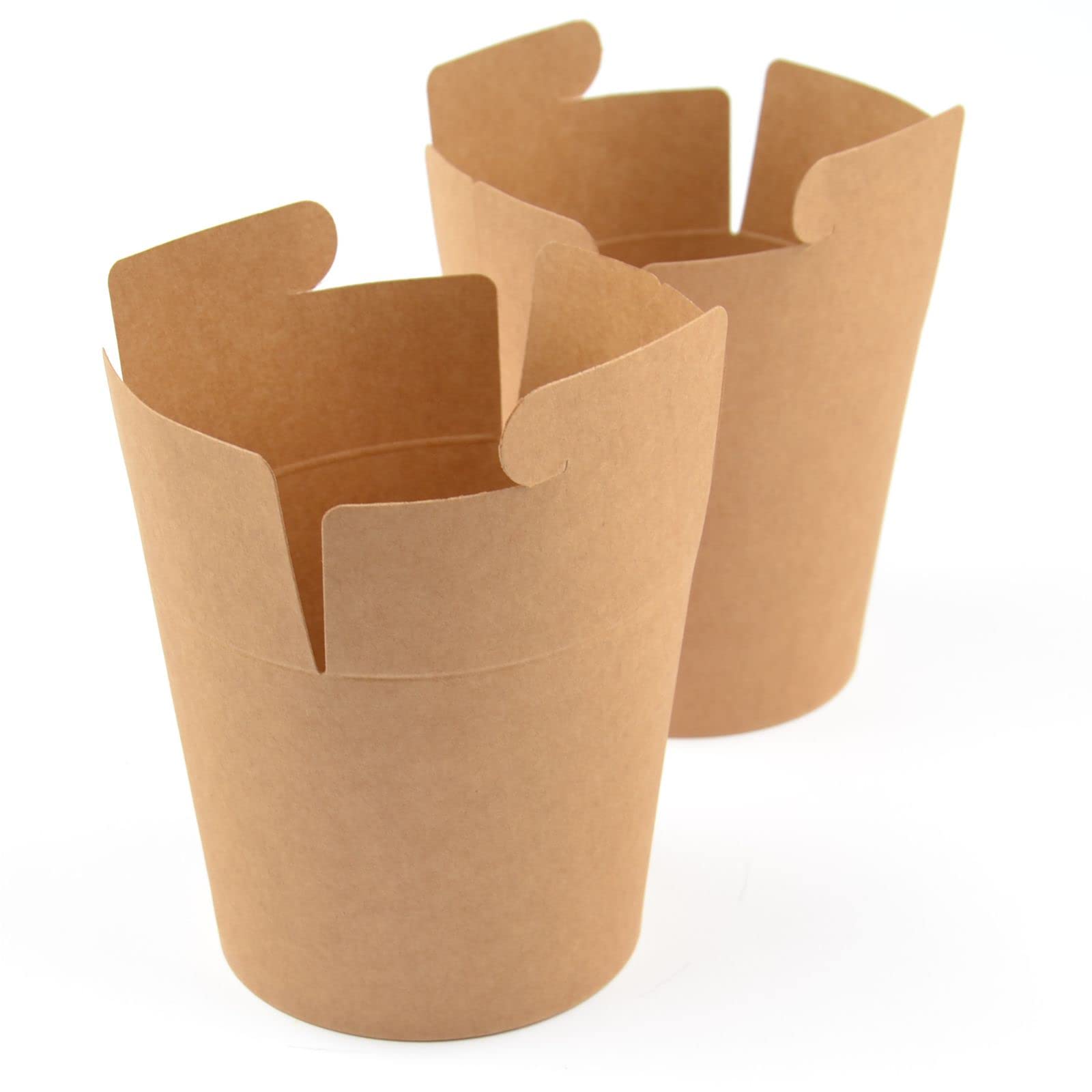 Generisch 500 Stück Dönerboxen, Kraft, 750 ml (26 OZ) Braun Kebab Snackbox Foodcontainer Pappbox Nudelbox Asiabox Pastaboxen Food-Boxen Take-away Imbiss Pommes-Box