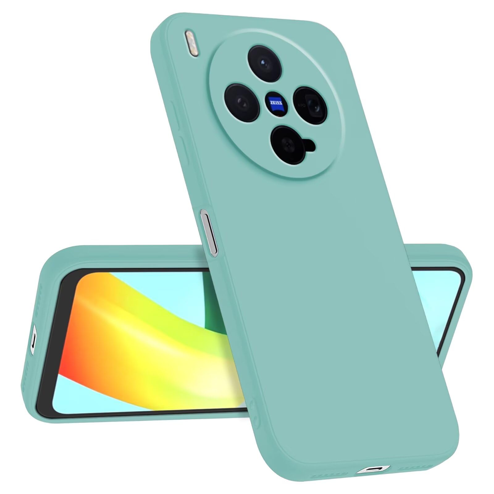 Case Compatible with Vivo X300 (6.31 inches), Slim Shockproof Custom Minimalist Design - Light Cyan