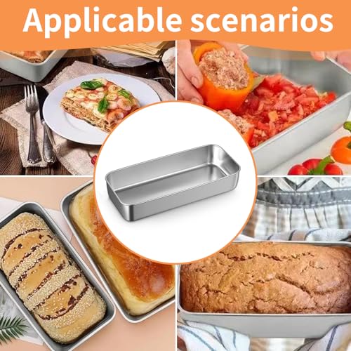 2 Pcs 3lb Loaf Tin, Bread Loaf Tins for Baking Stainless Steel Large Bread Baking Pan for Banana Toast Meatloaf Lasagna Dishwasher Safe (33x15x6,2cm) - Image 6