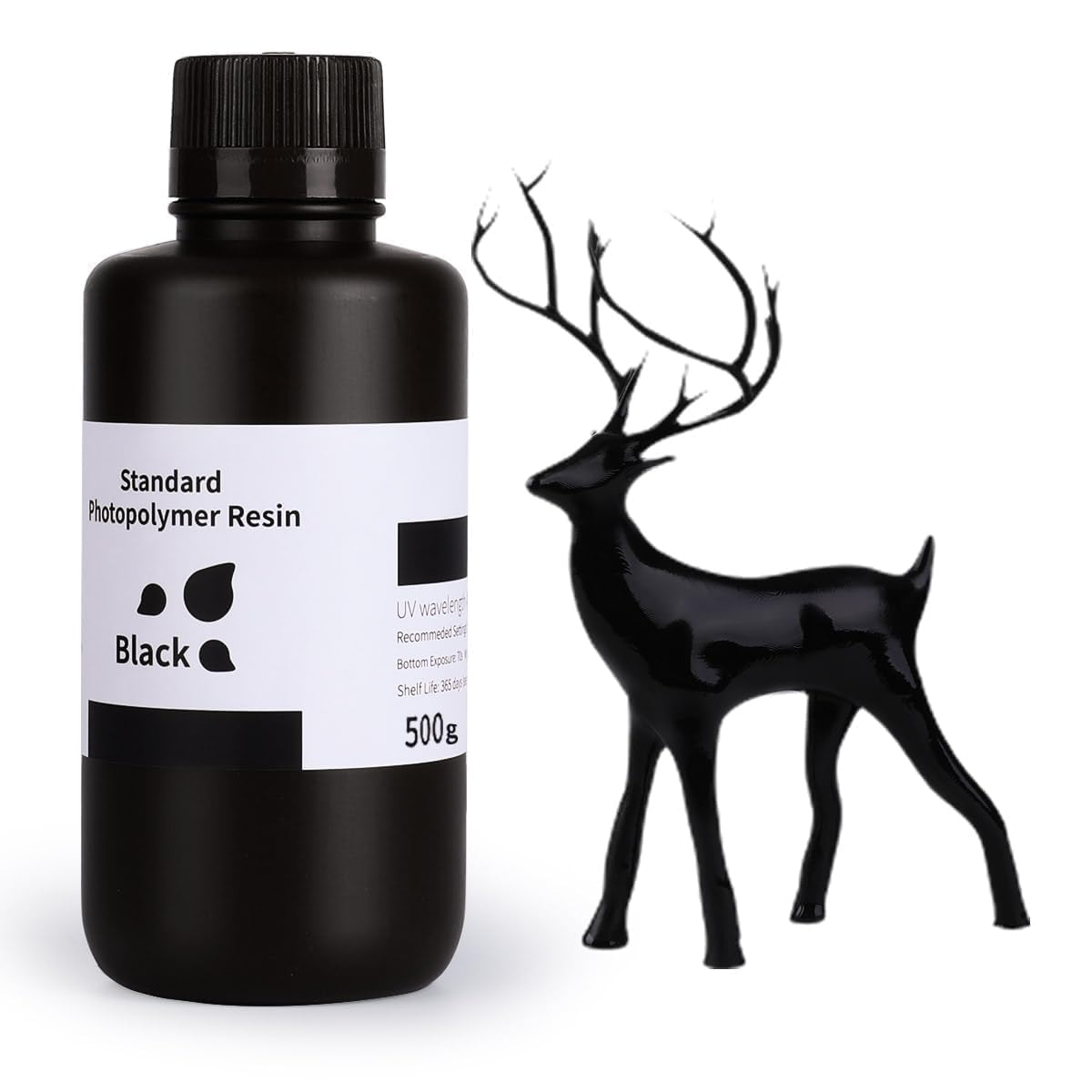 ELEGOO 3D Rapid Resin LCD UV-Curing Resin 405nm Standard Photopolymer Resin for LCD 3D Printing 500Gram Black (B081N5T3MD) Amazon Price History, Amazon Price Tracker