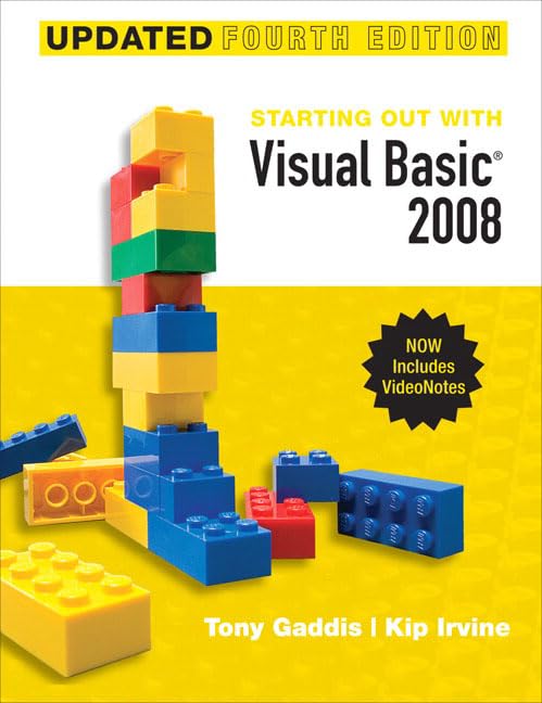 Buy Starting Out With Visual Basic 2008 Update: United States Edition — BookShops.in