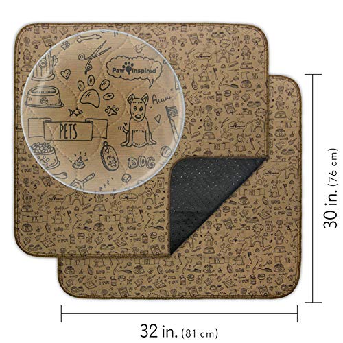image for Paw Inspired Washable Pee Pads for Dogs | Reusable Puppy Pads | Waterp