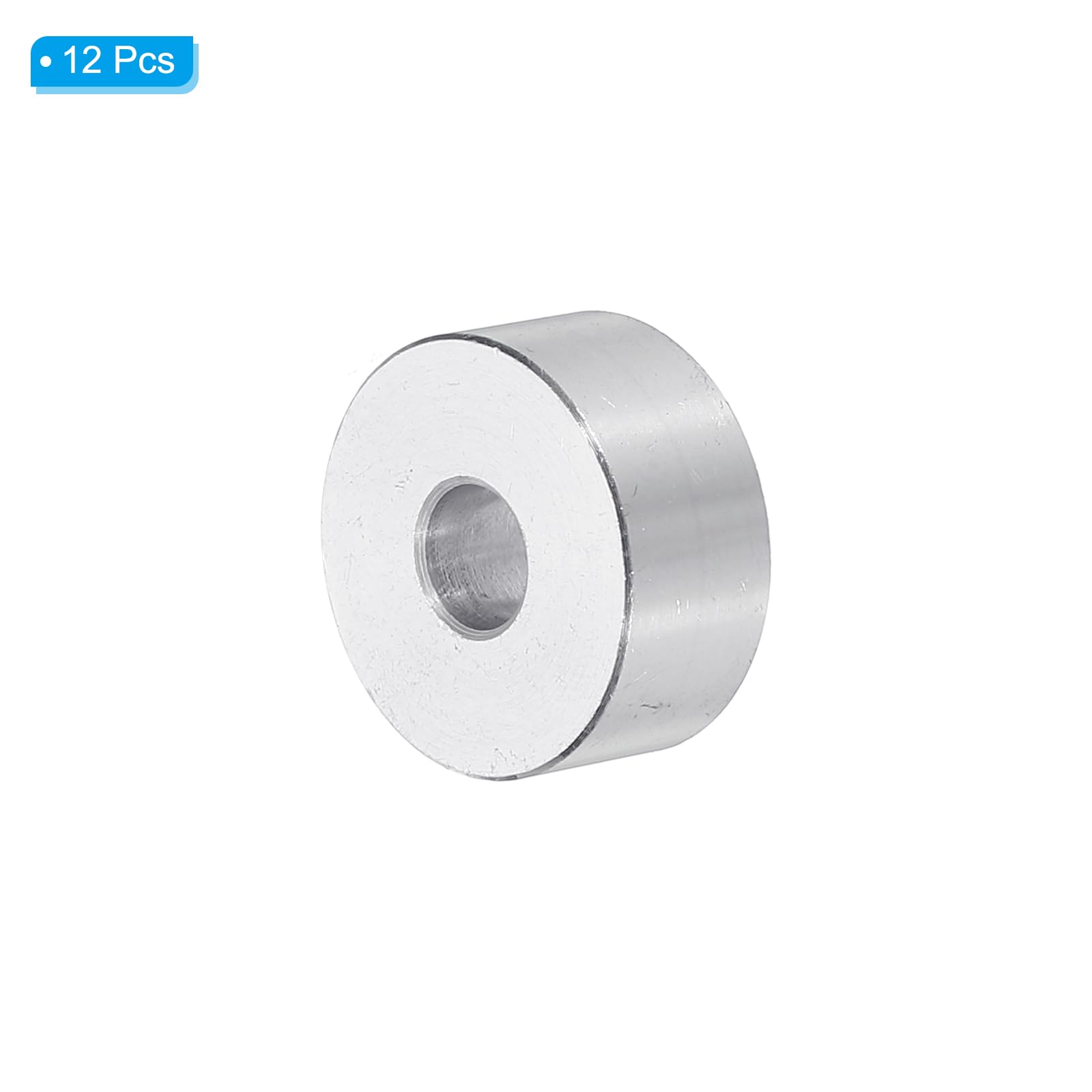 PATIKIL M6 Aluminum Spacers, 12pcs 1/4" x 3/4" Round Metal Spacers for 1/4 or M6 Screw Bolts - Image 3