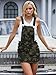ELLEVEN Denim Overalls Dress for Women Mini Cute Jean Overall Dresses Womens Jumpers and Rompers Summer Denim Jumpsuit Camo Small