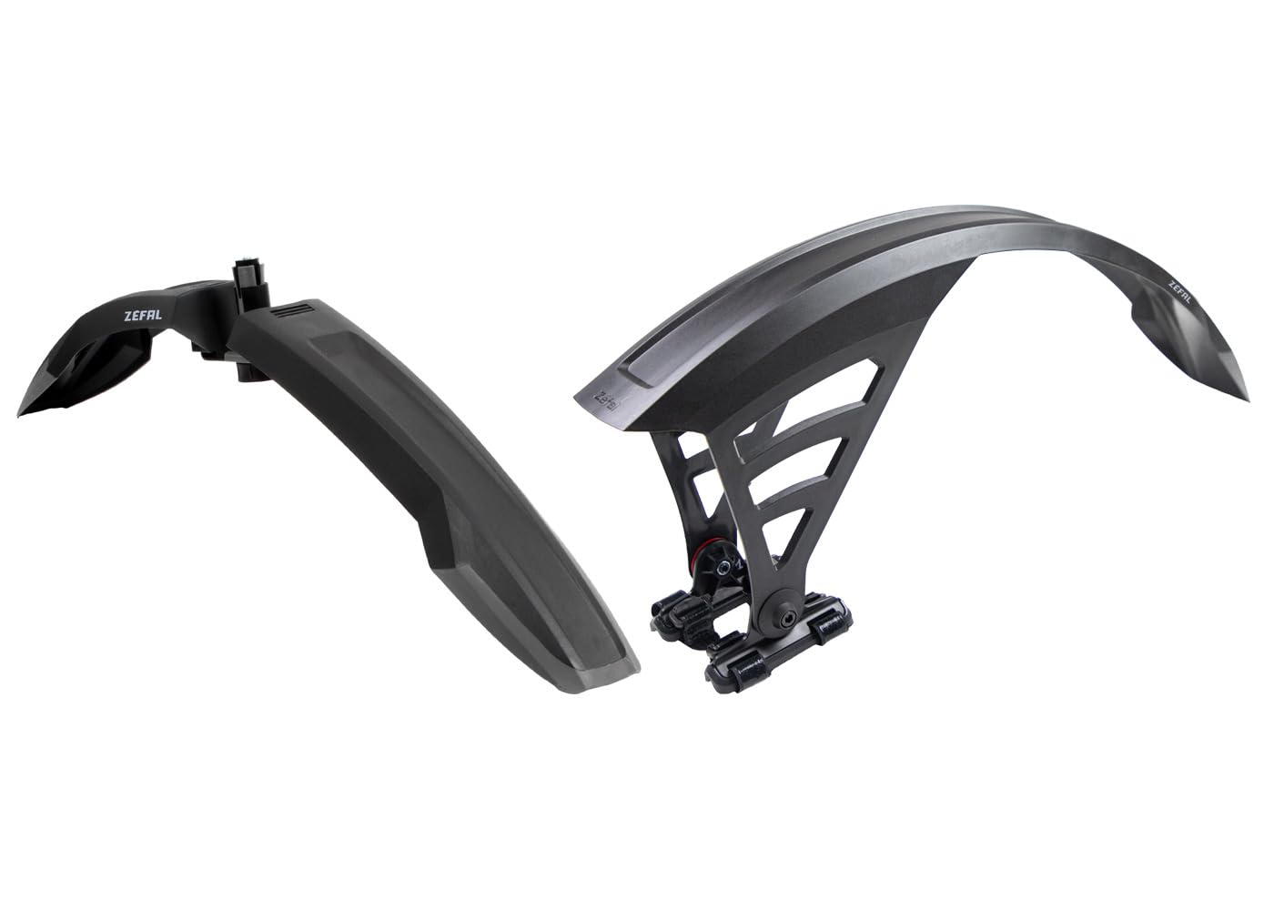 ZEFAL Pack Deflector FM60 / RS75 - Pack de Garde Boue VTT Avant et Arrière - Garde-Boue VTT 26" à 29" - 455 g - Fabriqués en France, Noir