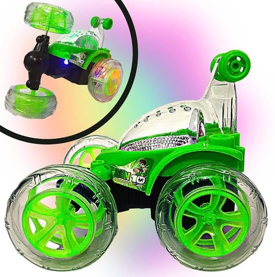Saksham Toys and Decor Unbreakable Rechargeable 360 Stunt Car RC Car Toys for Kids Off Roading Spin Flips RC Car Stunt Car Music & Lights USB Charging Remote Car (Ben10 Green) (B0DDJKWT8N) Amazon Price History, Amazon Price Tracker