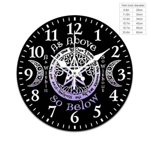 Reloj de pared redondo Analógico de 34 cm miniatura 2