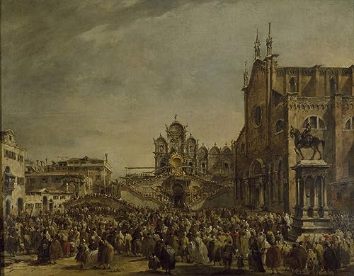 Affiche toile Pie Vi Francesco Guardi : grand tableau d'art classique pour salon élégant