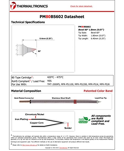 Image of Thermaltronics PM80BS602 Bevel 60deg 1.8mm (0.07in)