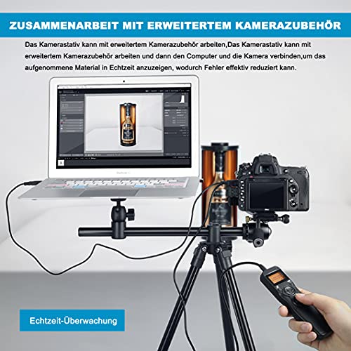 Kamera Stativ aus Aluminium Flexibel Dreibeinstativ Fotostativ mit Kugelkopf und Stativtasche Tragfähigkeit 6KG… – Bild 5