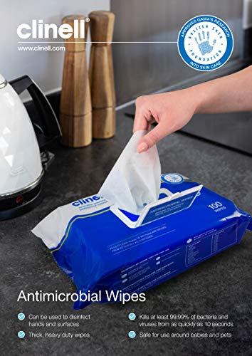 Clinell Antimicrobiële hand en oppervlak veegt x100 af - Afbeelding 3