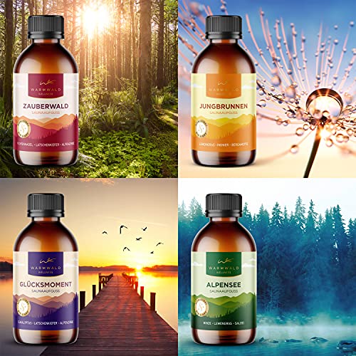 Warmwald - Saunaaufguss - Sauna Aufgussmittel mit natürlichen ätherischen Ölen - Saunaöl - Saunaduft (QUARTETT - 4 x 100ml) 3