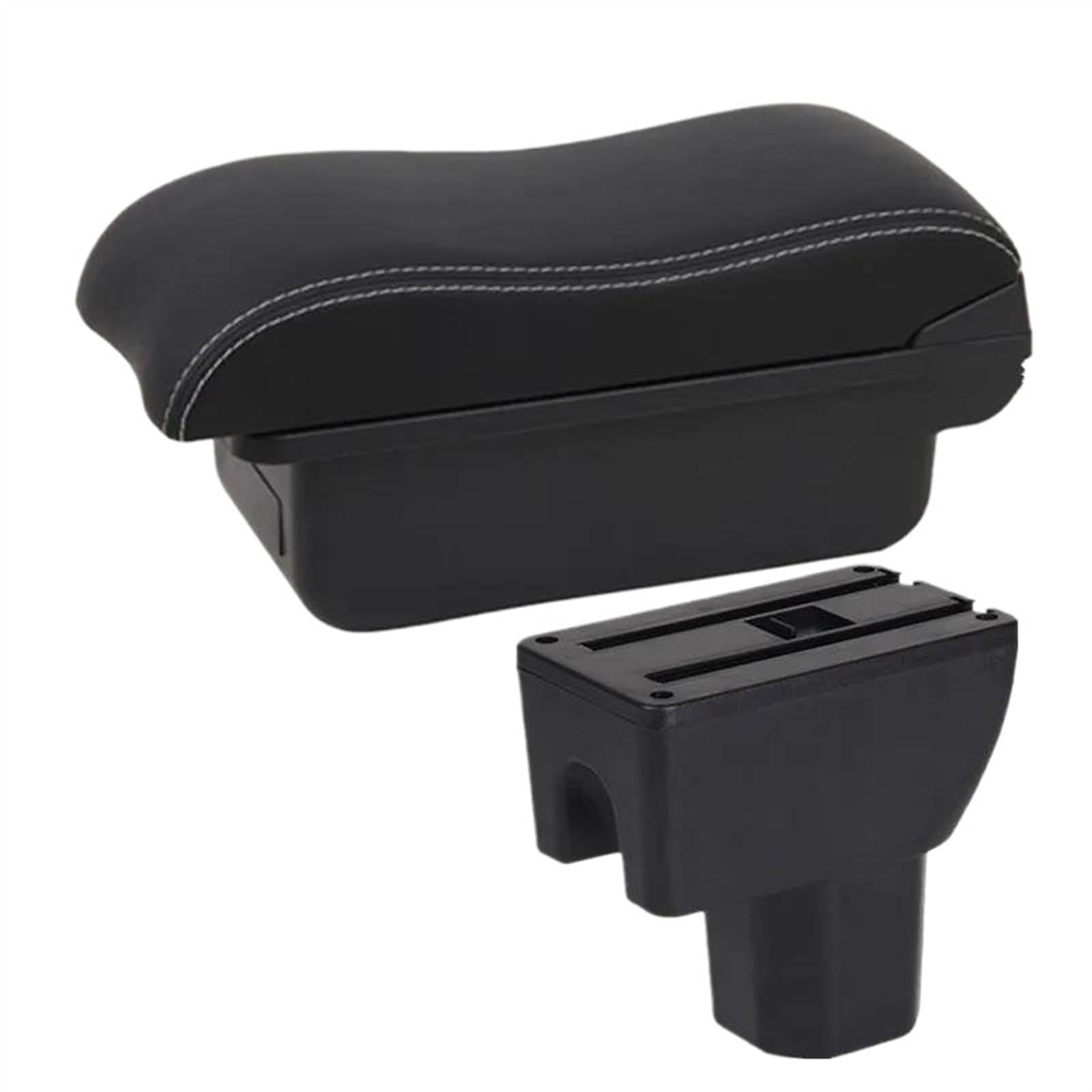 DYDGUTUFB For Suzuki For IGNIS Car Armrest Box Center Storage Box USB Retrofit Parts Interior Accessories (A3 white line No USB)