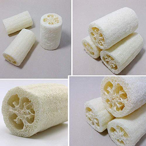 Maymii·home 100% Nature 6 Pack Of (Approx 4-5" Length) Organic Loofahs Loofah Spa Exfoliating Scrubber Natural Luffa Body Wash Sponge Remove Dead Skin Made Soap #TOP3