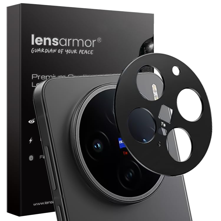 Image of Lensarmor Compatible with Vivo X200T Camera Lens Protector (1 Pack) - Premium 9H Tempered Glass, Military-Grade Protection, Ultra-Clear Transparency & Case-Friendly Design