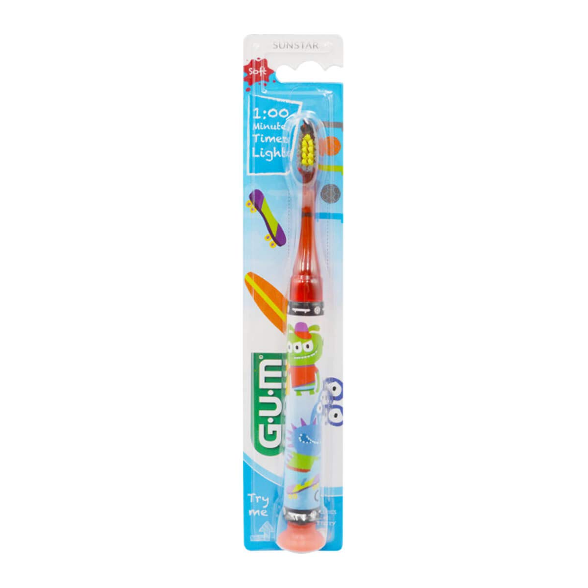 Gum 903 Junior Brush with Light, Black, Standard