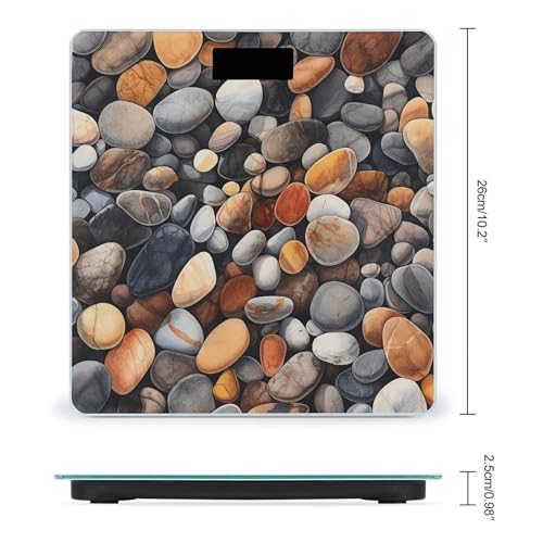 Báscula digital de baño de vidrio templado con pantalla LCD miniatura 2