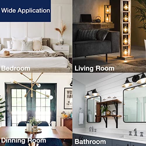 Flsnt Led Globe Edison Light Bulbs 40W Equivalent, Dimmable, 2700K Soft White, 300Lm, E26 Base, Cri80, Clear Glass, 6 Pack #TOP6