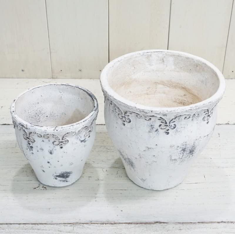 Amazon | 植木鉢 おしゃれ アンティーク 陶器鉢 ブランシェジャー