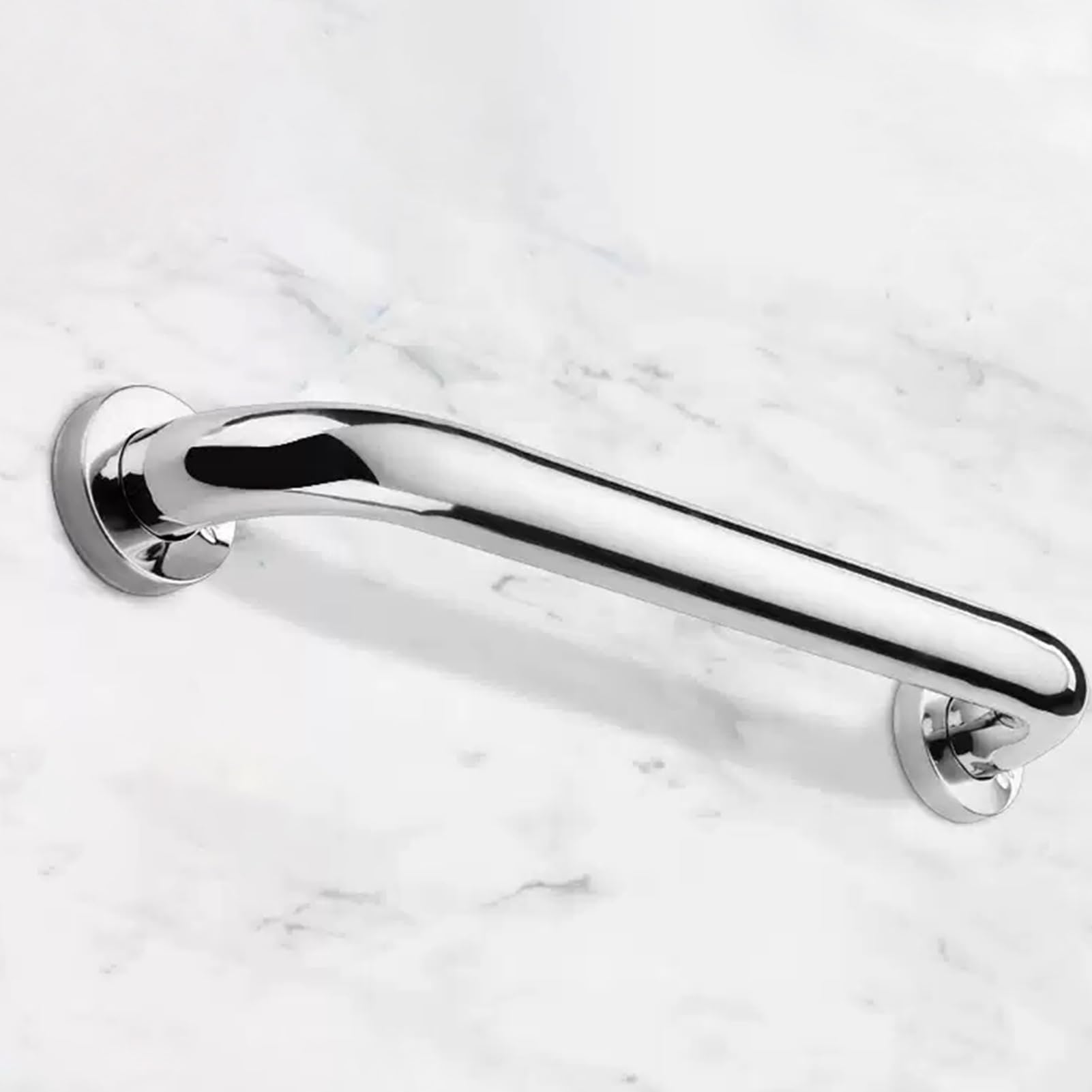 RRrawgff Bathroom Grab Rail 30cm-150cm Stairs Handrail | 304 Stainless Steel Shower Handle, 3.2cm Round Pipe Non-Slip Outdoor Safety Banister Railings(1.3ft/40cm)